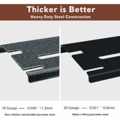 GFTIME 30cm à 53cm Pièces De Rechange De Plaque De Diffuseur De Chaleur Universelle Réglable En Porcelaine Emaillée Pour Barbecue Grill à Gaz Char-Broil, Nexgrill, FirePlus, Brinkman, Backyard Barre Aromatisante, Lot De 4 -Jardin Calme Soldes Magasin 40256324 5