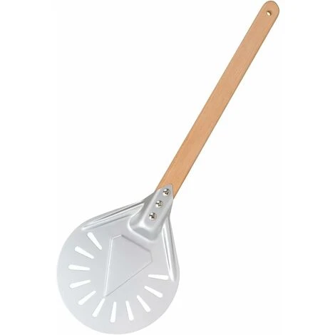 Pelle à Pizza Ronde 7 Pouces, Pelle à Pizza Perforée Avec Longue Poignée En Bois Amovible, Fabriqué En Aluminium Et Poignée Antidérapante 3 Pelle à Pizza Ronde 7 Pouces, Pelle à Pizza Perforée Avec Longue Poignée En Bois Amovible, Fabriqué En Aluminium Et Poignée Antidérapante