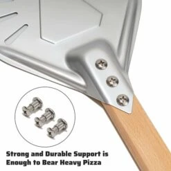 Pelle à Pizza Ronde 7 Pouces, Pelle à Pizza Perforée Avec Longue Poignée En Bois Amovible, Fabriqué En Aluminium Et Poignée Antidérapante 9 Pelle à Pizza Ronde 7 Pouces, Pelle à Pizza Perforée Avec Longue Poignée En Bois Amovible, Fabriqué En Aluminium Et Poignée Antidérapante -Jardin Calme Soldes Magasin 41011563 3