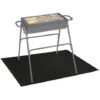Relaxdays Tapis De Barbecue à Gaz Ou Charbon De Bois, Protection Pour Le Sol, 90 X 120 Cm, Pour Balcon Et Terrasse, Noir -Jardin Calme Soldes Magasin 41821298 1