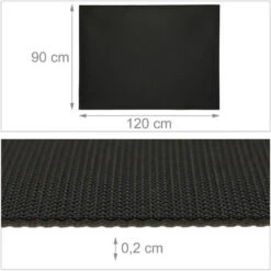 Relaxdays Tapis De Barbecue à Gaz Ou Charbon De Bois, Protection Pour Le Sol, 90 X 120 Cm, Pour Balcon Et Terrasse, Noir -Jardin Calme Soldes Magasin 41821298 4