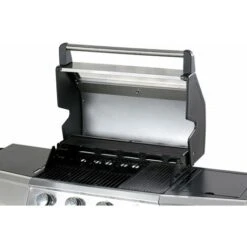 Barbecue Gaz Avec Couvercle En Verre Bingo 5 - 4 Brûleurs + 1 Latéral + Housse Protection - 15.2 KW - Noir -Jardin Calme Soldes Magasin 42169041 4