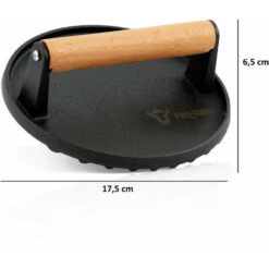 BBQ-Toro Cloche De Chauffage En Acier Inoxydable Avec Poids De Viande En Fonte Ø 31,5 Cm Cloche à Burger Avec Presse à Viande -Jardin Calme Soldes Magasin 44796998 4