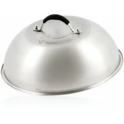 BBQ-Toro Cloche De Chauffage En Acier Inoxydable Avec Poids De Viande En Fonte Ø 31,5 Cm -Jardin Calme Soldes Magasin 44796999 5