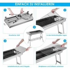 Barbecue à Charbon Femor, Barbecue Pliant Portable, BBQ De Table En Acier Inoxydable, Pour Barbecue De Jardin, Extérieur Camping Et Pique Nique, AVCE Poêle à Frire Antiadhésive (pour 5-10 Personnes) 9 Barbecue à Charbon Femor, Barbecue Pliant Portable, BBQ De Table En Acier Inoxydable, Pour Barbecue De Jardin, Extérieur Camping Et Pique Nique, AVCE Poêle à Frire Antiadhésive (pour 5-10 Personnes) -Jardin Calme Soldes Magasin 44908657 3