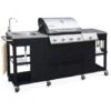 Barbecue. Cuisine Extérieure Gaz - D'Artagnan - Barbecue 5 Brûleurs Dont 1 Feu Latéral. Inox Et Noir. évier. Planche à Découper Bois. Ustensiles 1 Barbecue. Cuisine Extérieure Gaz - D'Artagnan - Barbecue 5 Brûleurs Dont 1 Feu Latéral. Inox Et Noir. évier. Planche à Découper Bois. Ustensiles -Jardin Calme Soldes Magasin 459331 1