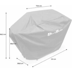 Housse En Polyester Et PVC Pour Barbecues Au Gaz Albert. Richelieu 3. Treville 6. Bazin 4 Et Bazin 6 -Jardin Calme Soldes Magasin 459385 4