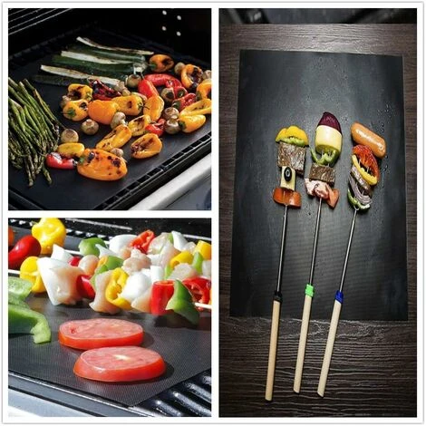 Tapis De Cuisson Pour Barbecue,Feuille De BBQ Barbecue,Cuisson Mats Réutilisable Extérieur,Nettoyable Plaque Feuille De Cuisson Pour Barbecue Gaz Charbon électrique Anti-adhérent(5PCS) GrooFoo 6 Tapis De Cuisson Pour Barbecue,Feuille De BBQ Barbecue,Cuisson Mats Réutilisable Extérieur,Nettoyable Plaque Feuille De Cuisson Pour Barbecue Gaz Charbon électrique Anti-adhérent(5PCS) GrooFoo – Image 4