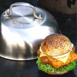 BBQ-Toro Dôme De Fonte En Acier Inoxydable (2 Piéces) Ø 23 Cm Dôme Pour Hamburger, Cloche 9 BBQ-Toro Dôme De Fonte En Acier Inoxydable (2 Piéces) Ø 23 Cm Dôme Pour Hamburger, Cloche -Jardin Calme Soldes Magasin 47363779 3