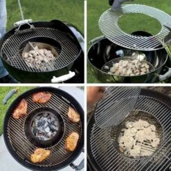 GFTIME Ø 54,5cm 8835 Barbecue Grille De Cuisson Pour Grilles à Charbon Weber Ø 57CM, Grilles De Cuisson à Charnière Remplacement Pour Gourmet BBQ System, Wok Et Grille à Brûler -Jardin Calme Soldes Magasin 47364281 4