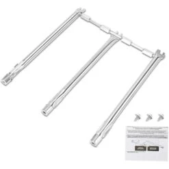 GFTIME 45,7CM 69787 Brûleur Pour Weber Spirit 300 Series E310 E320, Acier Inoxydable Tube De Brûleur Gril à Gaz Pièces De Rechange Pour Weber E330 S330 SP-330 (avec Bouton Avant)