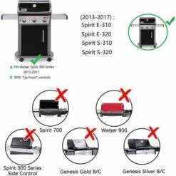 GFTIME 45,7CM 69787 Brûleur Pour Weber Spirit 300 Series E310 E320, Acier Inoxydable Tube De Brûleur Gril à Gaz Pièces De Rechange Pour Weber E330 S330 SP-330 (avec Bouton Avant) -Jardin Calme Soldes Magasin 47364295 3