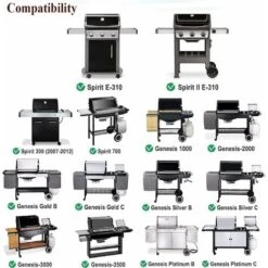 GFTIME 44,5CM 7638 Grille De Cuisson En Fonte Pour Weber Spirit I & II 300 Series Spirit E310, E320, Spirit 700, Weber 900 Gril Gaz Pièce De Rechange, Grilles Pour Weber 7639, Ensemble 2 Pièces -Jardin Calme Soldes Magasin 47364303 3