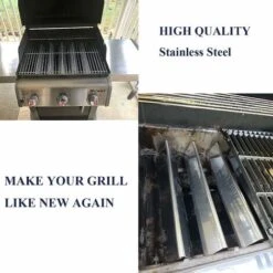 GFTIME 38,9CM 7636 Barres Flavorizer Pour Barbecues à Gaz Weber Spirit I & II 300 Series 3 Brûleurs, Spirit E310 E320 Avec Panneaux De Commande Montés à L'avant, Pièce De Rechange De Plaque Chauffante En Acier Inoxydable -Jardin Calme Soldes Magasin 47364305 4