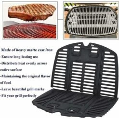 GFTIME 32,2 X 21,6cm 7644 Grille De Cuisson En Fonte Accessoires Pour Barbecue Weber Q100, Q1000, Q1200, Q1400 Grille à Gaz Pièces De Rechange, Ne Convient Pas Aux Grilles De La Série Weber Q200 Q300, Paquet 2 10 GFTIME 32,2 X 21,6cm 7644 Grille De Cuisson En Fonte Accessoires Pour Barbecue Weber Q100, Q1000, Q1200, Q1400 Grille à Gaz Pièces De Rechange, Ne Convient Pas Aux Grilles De La Série Weber Q200 Q300, Paquet 2 -Jardin Calme Soldes Magasin 47364308 4