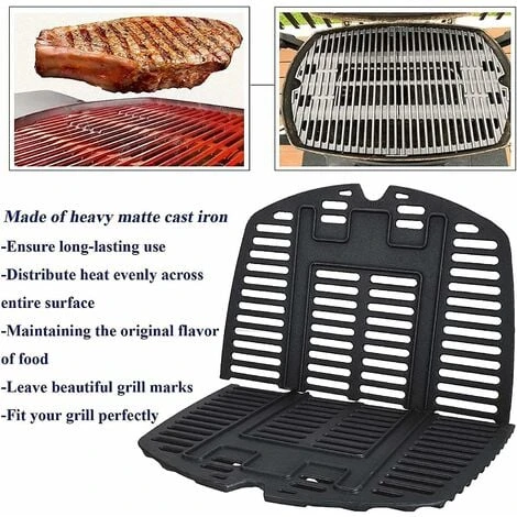 GFTIME 32,2 X 21,6cm 7644 Grille De Cuisson En Fonte Accessoires Pour Barbecue Weber Q100, Q1000, Q1200, Q1400 Grille à Gaz Pièces De Rechange, Ne Convient Pas Aux Grilles De La Série Weber Q200 Q300, Paquet 2 6 GFTIME 32,2 X 21,6cm 7644 Grille De Cuisson En Fonte Accessoires Pour Barbecue Weber Q100, Q1000, Q1200, Q1400 Grille à Gaz Pièces De Rechange, Ne Convient Pas Aux Grilles De La Série Weber Q200 Q300, Paquet 2 – Image 4