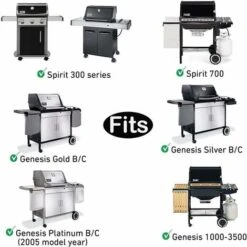 GFTIME 63,5cm 7641 Grille De Cuisson Pour Weber Spirit 300 Series 3 Brûleurs Spirit E-310 E-320 (2013-2017), Genesis Silver/Gold B Et C Gas Grills, Pièces De Rechange Pour Weber Supports De Réchauffement -Jardin Calme Soldes Magasin 47364314 3