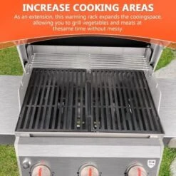 GFTIME 63,5cm 7641 Grille De Cuisson Pour Weber Spirit 300 Series 3 Brûleurs Spirit E-310 E-320 (2013-2017), Genesis Silver/Gold B Et C Gas Grills, Pièces De Rechange Pour Weber Supports De Réchauffement -Jardin Calme Soldes Magasin 47364314 5