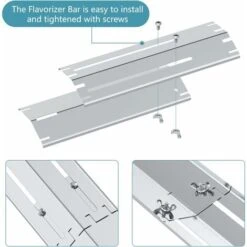 GFTIME Universel Réglable Brûleurs De Gril, Tubes Croisés, Plaques De Diffuseur De Chaleur En Acier Inoxydable Pour Brinkmann 3 Brûleur 810-3330-S, 5 Brûleur 810-3660-S 810-1750-S 810-4580-S 810-2511-S, Lot De 3 -Jardin Calme Soldes Magasin 47364332 4
