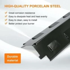 GFTIME 37,14cm Diffuseur Chaleur Accessoires Pour Charbroil, Barbecook Manua 2/3, Enders Boston 3k Turbo, Thermos, Plaque Chauffante En Acier Porcelaine Pièce De Rechange, Lot De 4 -Jardin Calme Soldes Magasin 47364362 4