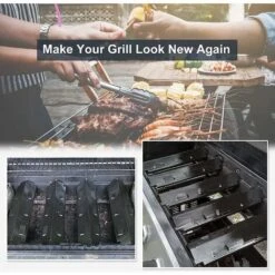 GFTIME 37,14cm Diffuseur Chaleur Accessoires Pour Charbroil, Barbecook Manua 2/3, Enders Boston 3k Turbo, Thermos, Plaque Chauffante En Acier Porcelaine Pièce De Rechange, Lot De 4 -Jardin Calme Soldes Magasin 47364362 5