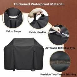 GFTIME 147 L X 113 H X 63 P CM 7130 Housse De Protection Pour Barbecue Weber Genesis II 3 Brûleurs Genesis 300 Series Grill Housse De Barbecue Grille Imperméable Résistante Aux Intempéries Et Résistante Aux Intempéries -Jardin Calme Soldes Magasin 47364369 3