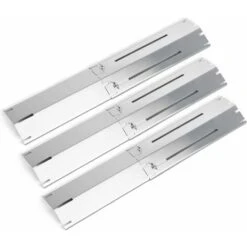 GFTIME 30-53cm Pièces De Rechange De Plaque De Diffuseur De Chaleur Universelle Réglable En Acier Inoxydable Pour Barbecue Grill à Gaz Landmann, Taino, Brinkmann, Charbroil, Uniflame, ProfiCook, Outback, Paquet De 3