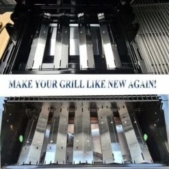 GFTIME 30-53cm Pièces De Rechange De Plaque De Diffuseur De Chaleur Universelle Réglable En Acier Inoxydable Pour Barbecue Grill à Gaz Landmann, Taino, Brinkmann, Charbroil, Uniflame, ProfiCook, Outback, Paquet De 3 -Jardin Calme Soldes Magasin 47364371 5