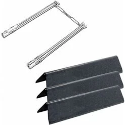 GFTIME 69785 Brûleur Avec 7635 Flavor Barre Accessoire Pour Weber Spirit 200 Serie Weber Spirit I & II 200, E210 E220 S210 S220 Gaz Grill (Avec 2 Boutons De Commande Avant)