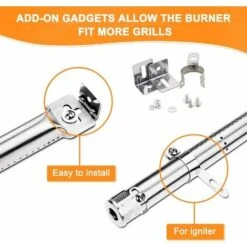 GFTIME 31 à 44 Cm Tube De Brûleur Réglable Pour Campingaz, Charbroil, Landmann, Blooma Alsek 400, Pièce De Rechange De Universelle Brûleur En Acier Inoxydablepour Fire Mountain, CosmoGrill Et Autre Modèle De Gril à Gaz, Lot De 4 -Jardin Calme Soldes Magasin 47364384 3