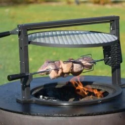 BBQ-Toro Gril Mobile Avec Broche Et Grille Pour Barbecue Sphérique Set De Brochettes -Jardin Calme Soldes Magasin 50200297 2