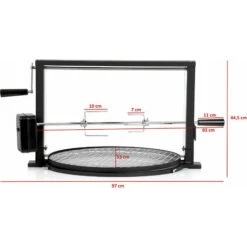 BBQ-Toro Gril Mobile Avec Broche Et Grille Pour Barbecue Sphérique Set De Brochettes -Jardin Calme Soldes Magasin 50200297 3