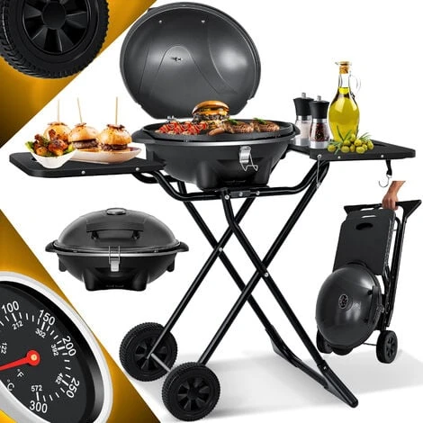 KESSER® Gril électrique Gril De Table 2 en 1 Barbecue Sur Gril Avec Couvercle Et Pieds 2400 watts Maximum Pliable Thermomètre Revêtement Antiadhésif Plaque Pour Grillade Table De Rangement 2 3 KESSER® Gril électrique Gril De Table 2 en 1 Barbecue Sur Gril Avec Couvercle Et Pieds 2400 watts Maximum Pliable Thermomètre Revêtement Antiadhésif Plaque Pour Grillade Table De Rangement 2