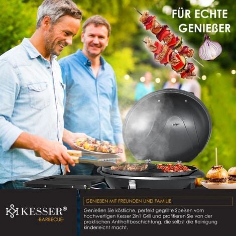 KESSER® Gril électrique Gril De Table 2 en 1 Barbecue Sur Gril Avec Couvercle Et Pieds 2400 watts Maximum Pliable Thermomètre Revêtement Antiadhésif Plaque Pour Grillade Table De Rangement 2 6 KESSER® Gril électrique Gril De Table 2 en 1 Barbecue Sur Gril Avec Couvercle Et Pieds 2400 watts Maximum Pliable Thermomètre Revêtement Antiadhésif Plaque Pour Grillade Table De Rangement 2 – Image 4