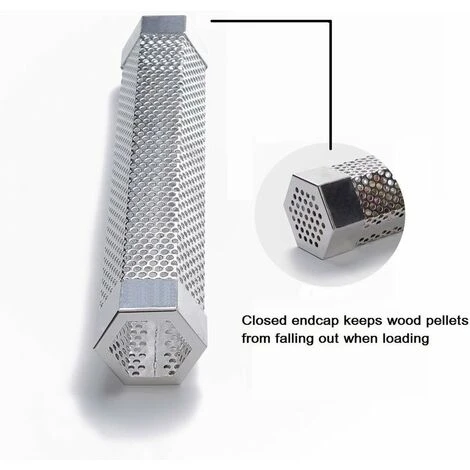 12 '' Premium Pellet Smoker Tube En Acier Inoxydable Hexagonal Barbecue Générateur De Fumée 5 Heures De Fumée Billable Pour Ajouter Une Saveur Extra-Fumée Pour Tous Les Aliments Grillés -Versailles 5 12 '' Premium Pellet Smoker Tube En Acier Inoxydable Hexagonal Barbecue Générateur De Fumée 5 Heures De Fumée Billable Pour Ajouter Une Saveur Extra-Fumée Pour Tous Les Aliments Grillés -Versailles – Image 3