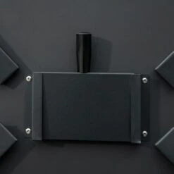 OUTSUNNY Barbecue Gaz De Table Transportable Pieds Pliables - 2 Brûleurs 5 KW - Barbecue Gaz De Camping - Grille De Cuisson, Réceptacle Graisse, Thermomètre - Acier Noir -Jardin Calme Soldes Magasin 51254815 4