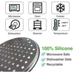 2 Pièces Plaques Rondes De Pizza, Plateau à Pizza, Revêtement Anti-adhérent Assiettes À Pizza, Plateaux à Pizza Perforés Pour Four, Plateau à Légumes Croustillants De 12,5 Pouces -Jardin Calme Soldes Magasin 52164628 3