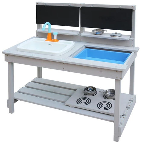 Cuisine D'extérieur Pour Enfant En Bois Peint 4 Cuisine D'extérieur Pour Enfant En Bois Peint – Image 2