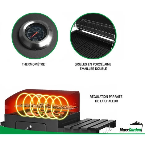 Barbecue Grill Charbon De Bois - 118 X 67 X 108 Cm - MaxxGarden 7 Barbecue Grill Charbon De Bois - 118 X 67 X 108 Cm - MaxxGarden – Image 5