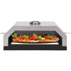 Hommoo Four A Pizza Avec Pierre En Ceramique Pour Barbecue Au Charbon -Jardin Calme Soldes Magasin 54154625 4