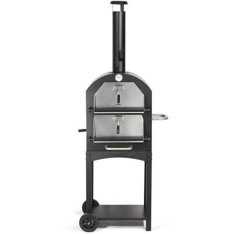 Four à Pizza Avec Fonction Grill - LIVOO DOC228 - Alimentation Au Bois Ou Au Charbon, Température De Cuisson Réglable, Grilles De Cuisson Incluses, Avec 2 Grilles En Métal 3 Four à Pizza Avec Fonction Grill - LIVOO DOC228 - Alimentation Au Bois Ou Au Charbon, Température De Cuisson Réglable, Grilles De Cuisson Incluses, Avec 2 Grilles En Métal