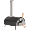 Four à Pizza Extérieur En Acier Inoxydable, Four à Granulés Avec Pierre à Pizza De 11 Pouces, Fer à Revêtement En Poudre, Noir-argent -Jardin Calme Soldes Magasin 55848017 1