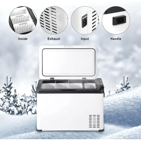 WOLTU Mini Frigo De Voiture. Petit Réfrigérateur Portable Chaud/Froid. Glacière Électrique 30L. 61x32x40 Cm. Blanc 5 WOLTU Mini Frigo De Voiture. Petit Réfrigérateur Portable Chaud/Froid. Glacière Électrique 30L. 61x32x40 Cm. Blanc – Image 3