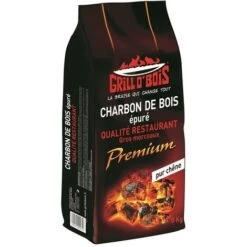 Charbon De Bois GRILL'O'BOIS - Pur Chêne - Sac De 8 Kg