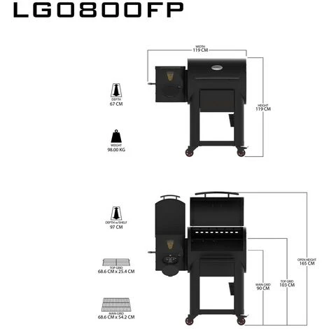 Barbecue LOUISIANA GRILLS 800 Founders Premiere à Pellets - Polyvalence De Cuisson 8 En 1 - Connectivité Wifi Et Bluetooh Intégrées 5 Barbecue LOUISIANA GRILLS 800 Founders Premiere à Pellets - Polyvalence De Cuisson 8 En 1 - Connectivité Wifi Et Bluetooh Intégrées – Image 3
