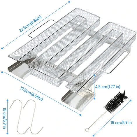 Randaco Générateur De Fumée Froide, Spirale En Acier Inoxydable Fumoir à Froid Pour Gril Bouilloire Fumeur BBQ Boîte De Fumoir De Granule Fumage Viande Poisson Avec 1 Brosse Nettoyage Et 2 Crochet 4 Randaco Générateur De Fumée Froide, Spirale En Acier Inoxydable Fumoir à Froid Pour Gril Bouilloire Fumeur BBQ Boîte De Fumoir De Granule Fumage Viande Poisson Avec 1 Brosse Nettoyage Et 2 Crochet – Image 2