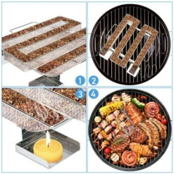 Randaco Générateur De Fumée Froide, Spirale En Acier Inoxydable Fumoir à Froid Pour Gril Bouilloire Fumeur BBQ Boîte De Fumoir De Granule Fumage Viande Poisson Avec 1 Brosse Nettoyage Et 2 Crochet 10 Randaco Générateur De Fumée Froide, Spirale En Acier Inoxydable Fumoir à Froid Pour Gril Bouilloire Fumeur BBQ Boîte De Fumoir De Granule Fumage Viande Poisson Avec 1 Brosse Nettoyage Et 2 Crochet -Jardin Calme Soldes Magasin 56133045 4