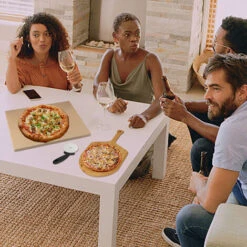 Randaco Pierre à Pizza Cordierite Pierre à Pain Rectangle Pelle à Pizza En Bois HxlxP: 15 X 300 X 380 Mm -Jardin Calme Soldes Magasin 56395681 5