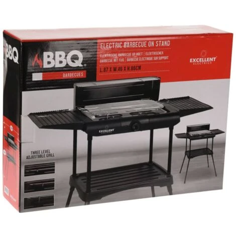 Barbecue électrique Sur Support 2000 W Noir ProGarden 5 Barbecue électrique Sur Support 2000 W Noir ProGarden – Image 3