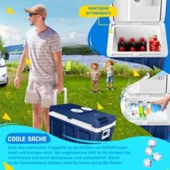 KESSER® Glacière 40 L Avec Roulettes Pour Garder Au Chaud Et Au Frais Glacière Thermoélectrique 12 volts Et 230 volts Mini-réfrigérateur Boîte Thermique De Maintien Au Chaud Pour Voiture Bateau -Jardin Calme Soldes Magasin 56627822 3